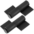 QWORK Heavy Duty Weld On Hinges - Detachable Pin, 5mm Thick Steel -for Trailer Ramp Gate Door, Pack of 2