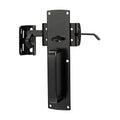 Hillmaster Self-Closing Thumb Gate Latch - Heavy Duty for Wooden, Metal & Vinyl Fences - Black Finish