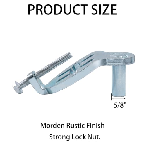 T-Post Gate Hinge Pins, 5/8" Pin Shank Compatible with Metal T Post, Galvanized Steel, Ideal for Chain Link Gates, Farm & Backyard, 2-Pack
