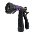 RESTMO Garden Hose Nozzle Heavy Duty, Hose Spray Nozzle for Garden Hose | Zinc Alloy, 6 Adjustable Watering Patterns, Leakproof, Anti-slip, ldeal for Watering Plants, Washing Cars & Pets, Purple - color: Purple