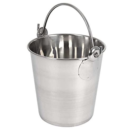 Lindy's 2-Quart Stainless Steel Bucket, Durable Seamless Bucket for Many Home Tasks, Carry Water or Milk, Fill with Food, Use as a Flower Pot, Cleaning Bucket, Table Centerpiece and Much More - size: 2 quarts