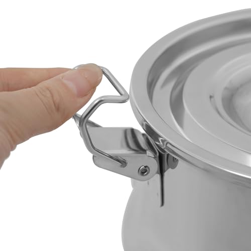 Milk Can, 5L/1.32Gallon Stainless Steel Milk Bucket Small Milk Jug Wine Pail Tote Pot Oil Liquid Storage Container with Sealed Lid, Keep Food Dry and Fresh for Kitchen Rice Cereal Grain - size: 5L/1.32Gallon