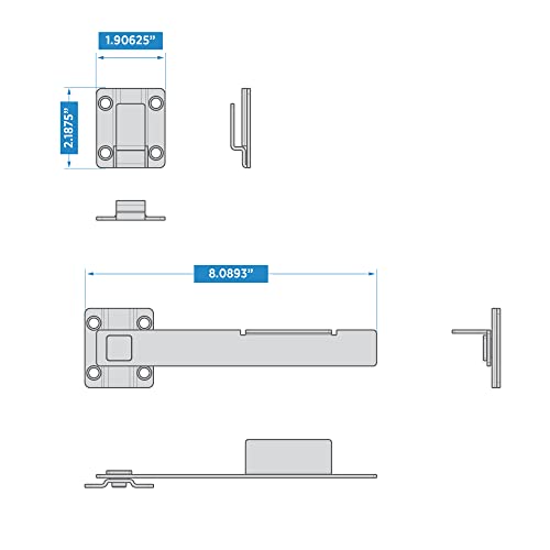 National Hardware N166-023 8.23-in Modern Black Gate Latch