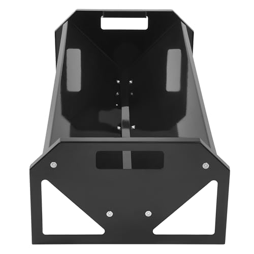 Livestock Feeding Trough 22 Gallon Capacity 45" Hay Feeder Heavy | Duty Livestock Trough Feeder Trough for Horse Sheep Cattle Hog V-Shaped Farm Sheds Pen Water Feeder Powder Coated Black Steel - color: Black