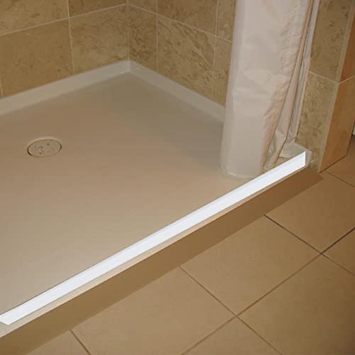 Raycity Shower Threshold Water Dam Stopper for Walk in (67Inches, 0.54" High/Grey) | Silicone Shower Water Guard, Water Blocker, Shower Door Bottom Seal, Prevent Leaks for Bathroom, Kitchen - color: 0.54" High/Grey, style: 67Inches
