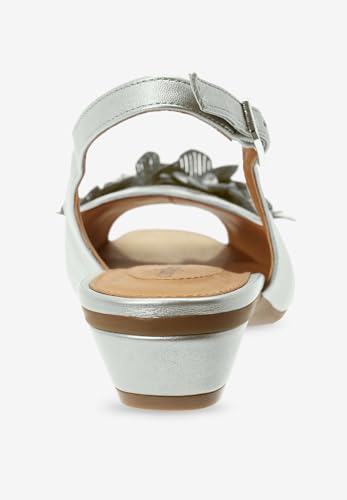 Comfortview Women's Wide Width The Rider Slingback - color: Silver, size: 7