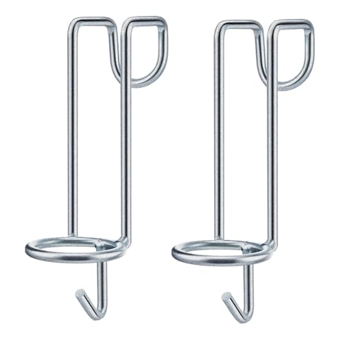 2 Pack Horse Water Bucket Hooks, Heavy Duty Metal Horse Bucket Hooks, Portable Rust Resistant Horse Stall Bucket Holder Over Fence No Drill Stable Hanging Design