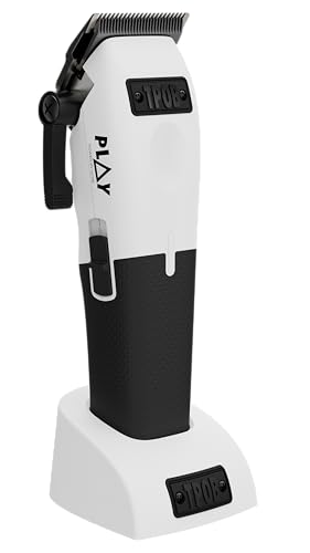 TPOB Play Barber Hair Clippers for Men 7500 RPM with Rubber Grips (White) - color: White