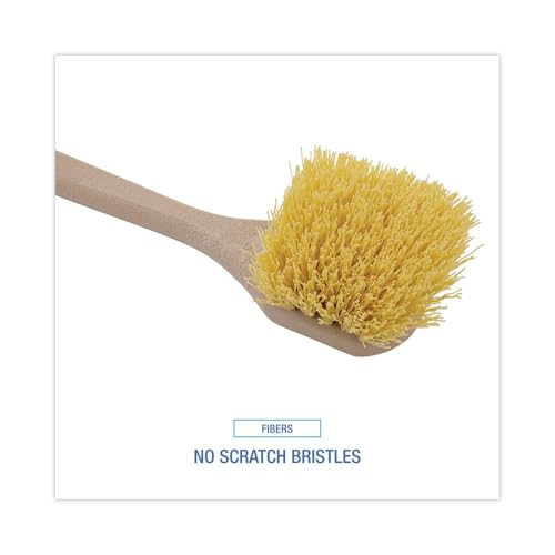 Boardwalk BWK4320 20 in. Long Polypropylene Fill Handle Utility Brush - Tan
