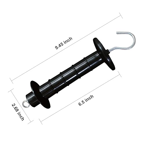 Insulated Fence Plastic Gate Handle, 5PCS Handle Heavy Duty Electric Fence Gate Handle, Black - color: Black, size: PK5