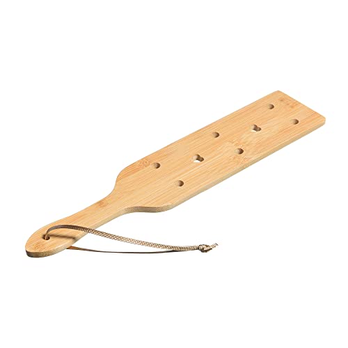 13.1inch Wooden Bamboo Lightweight Paddle with Airflow Holes | Solid Durable Paddle with Smooth Surface,Fraternity Or Sorority Greek Wood Paddle - color: bamboo13.1