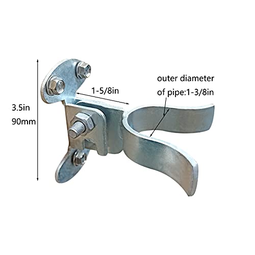 1-3/8" Flat Back Wall Mount Fork Gate Latch - Gate Latch Hardware with Screws or Lag Bolt for Gate Frames, Easily Mounts to Wooden Gate Post or Wall (Pack of 2) - size: 1-3/8" (Pack of 2)