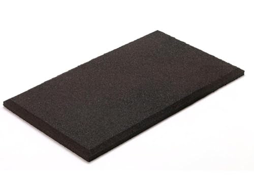 Heavy Duty Commercial Grade Rubber Playground Safety Mat - Playground Protection Mat for Swings and Slides - 54" Long X 32" Wide x 2" Thick (Brown) - color: Brown