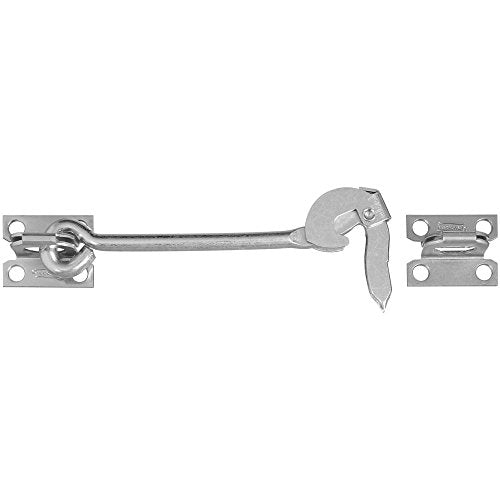 National Hardware Safety Gate Hook, 6 in, Steel, Zinc Plated | Automatic Locking Hook Keeps Livestock Gates Shut; WeatherGuard Finish Resists Rust on Farm Doors