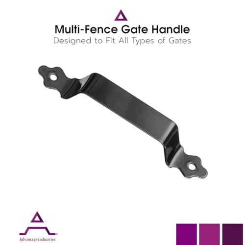 ADVANTAGE INDUSTRIES 7" Stainless Steel Gate Handle | Fits All Types of Fences | Powder-Coated Paint | Industrial Handle | White (AD1005-SSW) - color: White