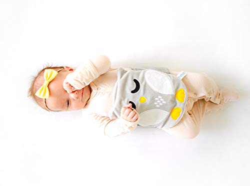 Baby Colic, Gas and Upset Stomach Relief, Baby Heated Tummy Wrap Newborns | Belly Hugger - Infant Swaddling Belly Belt, Heating Pad for Fussy Infants - color: Grey-white