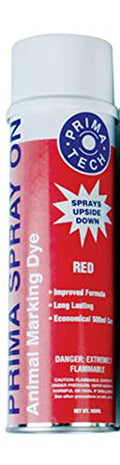 PRIMA MARC Spray Identification Sorting Livestock 500ml Marking Paint RED