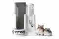 2 in 1 Automatic Hamster Feeder and Water Dispenser, No Drip Small Animal Water Bottle with Stainless Steel Nozzle, Gravity Food Feeder for Hamster, Guinea Pig, Mouse, Dwarf Bunny, Rodent Cage