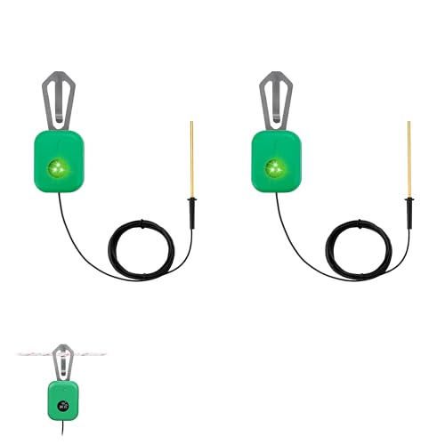 2 Pack Electric Fence Tester with LED Indicator Lights - 300V to 10kV Range | Detects Energizer Pulses | Clips to Wire or Tape Fences - style: 2 Pack