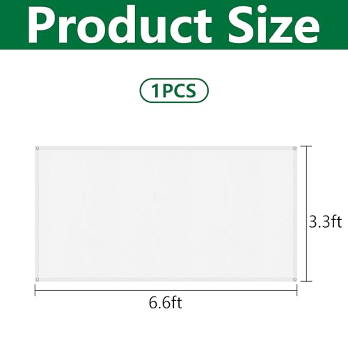 6.6 x 3.3 Ft Plant Sun Shade Cloth, 60% Shading White Sun Protection Net | Tear Resistant Garden Sunshade Cloth Cover with Reinforced Grommets for Protecting Plants from Direct Sunlight - color: 1x2m