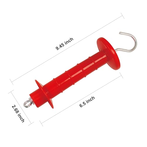 Insulated Fence Plastic Gate Handle, 5PCS Handle Heavy Duty Electric Fence Gate Handle, Red - color: Red, size: PK5