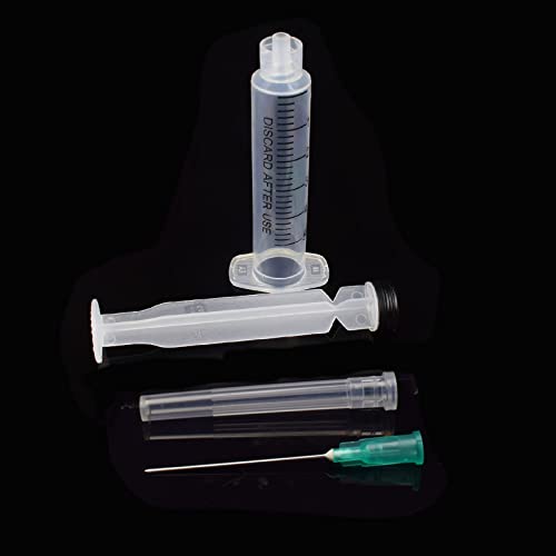5ml Syringe with Needle 21 Gauge 1.5 Inch Luer Lock, Individually Wrapped - style: 5ML