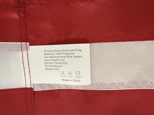 American Flag 2.5X4 FT Pole Sleeve Banner Style Embroidered Stars, Sewn Stripes, Heavy Duty Durable Polyester USA US Flag Outdoor Indoor Flags (Pole NOT Included) - size: 2.5x4 Ft Pole Sleeve