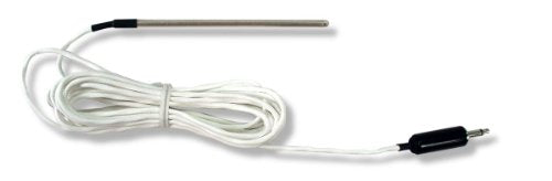 Cooper-Atkins 2007 Blunt Tip Veterinary Waterproof Thermistor Probe, 4" Shaft Length, -40 to +300 degrees F