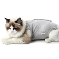 Cat Recovery Suit for Male and Female Surgical Post Surgery Soft Cone Onesie Shirt Clothes Neuter Licking Protective Diapers Outfit Cover Kitten Spay Collar(M, White) - color: White, size: Medium