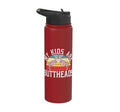 My Kids Are Buttheads Goat Whisperer Farm Animal Stainless Steel Insulated Water Bottle - color: Red