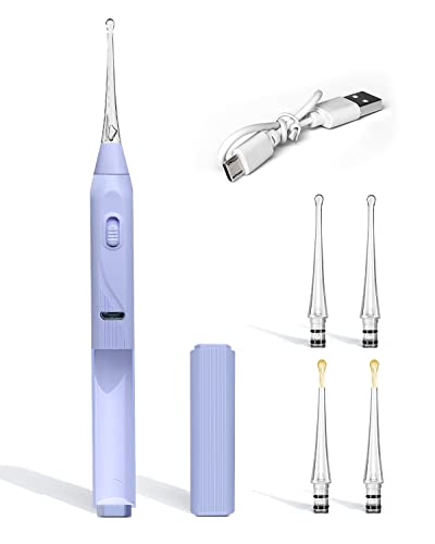 Ear Wax Removal Tool with Light Kids Ear Wax Remover Ear Cleaning Tool Ear Cleaner with Built-in Storage Space UANRNA Upgraded Ear Wax Removal with Light for Kids & Adults (Purple)