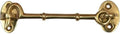 Cabin Hook and Eye Door Latch, Iron, Polished Lacquered | Heavy Duty Construction, Barn Door Gate Latch, Window Sash Catch, Screws Included - color: Polished Lacquered