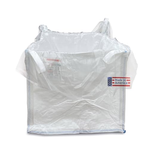 Sandbaggy Clear FIBC Bulk Bag Liners | Made in USA | Liners Fits Bulk Bags Up to 55" x 55" x 75" | Built w/ 1 Month UV | Heavy Duty 1.5 Mil Thick (Pack of 4)