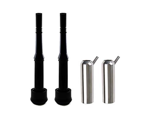 Melasty, Rubber Inflation/Liner for Cow 12"Lon g for Milking Machine (2 Pcs) and a Stainless Steel Shell (2 Pcs) Combo!