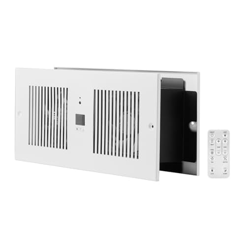 VEVOR Room to Room Fan, Intake & Exhaust Dual Airflow Through-the-Wall Fan with Remote & Temperature Control, 300 CFM 10-Speed Ventilation Quiet In-Wall Vent for Living, Laundry Room Indoor - size: 5.8 inch x 13.8 inch, 300 CFM
