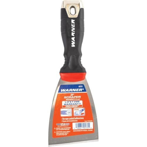 Warner PROGRIP 3 In. Stiff Scraper with Hammer Cap - 1 Each - size: 3 Inch, style: Stiff Putty Knife with Hammer Cap