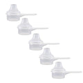 Measuring Scoop & Funnel - No Cap Open Spoons 5-Pack 15cc | Universal open design measuring spoon, Built-in funnel neck pour spout, Quick access cup for coffee powders and baking