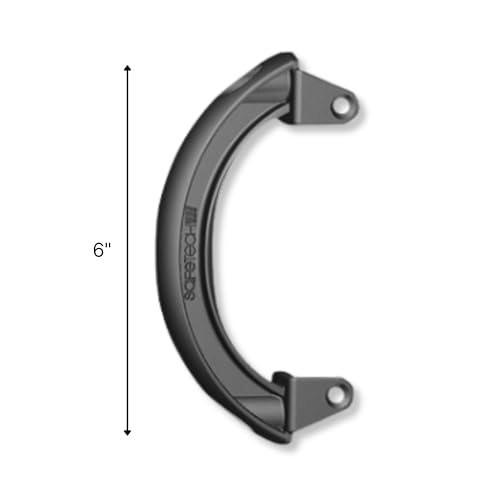 Safetech Hardware SHDL-150 Polymer Pull Gate Handle | Side Fixing Legs, Easy Alignment & Added Strength | Left & Right Reversible | Aluminum, Vinyl/PVC, & Wood | Any Square Post Gates - Black - color: Black