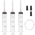 3 Pack 30ml Syringes with Needle 18G 1.5”, Sterile Luer Lock Syringe Individually Sealed for Labs, Liquid Measuring,Oil, Glue Applicator - style: 30ml