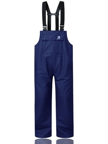 RainRider Rain Pants for Men Women Waterproof Rain Gear Bib Overalls Trousers for Fishing Hunting - color: Navy, size: Medium