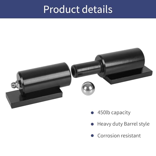 4-Pack Barrel Gate Hinge 5 inches Heavy Duty Weld-On Install Fence 450 Lbs Capacity for Swing Door Trailer Ramp Door