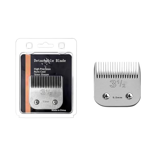 3-1/2 Replacement Ceramic Blade,Compatible with Oster Classic 76,Andis AGC | 9.5mm(3/8") Cutting Length,compatible with Oster and Andis Wahl KM10 Series Clippers - color: Size 3-1/2