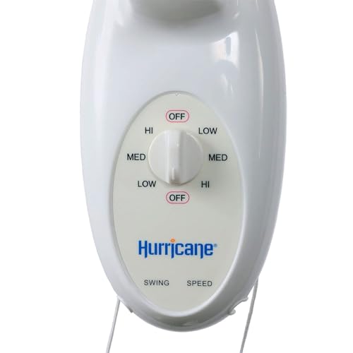 Hurricane Supreme 90-Degree Oscillating Wall Fan, 3 Speeds, White, 18in | Quiet Operation - Wall Mount Indoor Air Cooling Unit with Adjustable Tilt and Pull Cords for Bedroom, Garage, Office, & Home - style: 18" Supreme