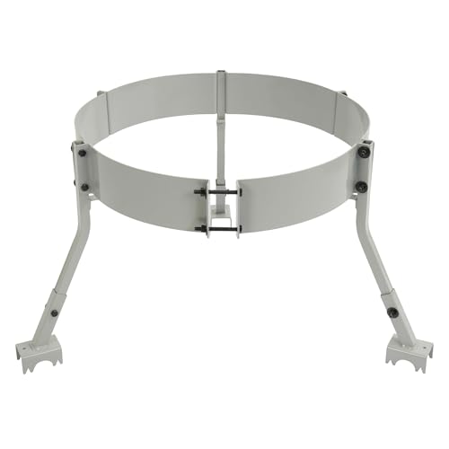 55 Gallon Livestock Feeder Tripod Barrel Band Leg Mounting Kit Drum | Deer Feeders Steel Tripod Only Band Barrel Stand System Powder Coated Gray