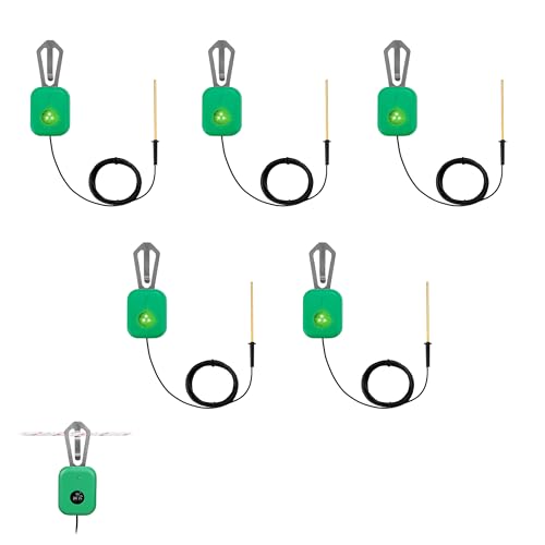 5 Pack Electric Fence Tester with LED Indicator Lights - 300V to 10kV Range | Detects Energizer Pulses | Clips to Wire or Tape Fences - style: 5 Pack