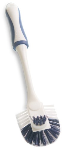 LOLA Pro Utility All Purpose Kitchen Cleaning Brush, 6 Pack, Durable Bristles, Comfort Ergonomic Rubber Non-Slip Grip, Built-in Food Scraper - color: Utility All Purpose Brush, size: 6 Pack