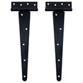 HLMOptimo Heavy Duty Tee Hinge - All Size Black Rustproof Shed & Gate Hinge (2 pcs, 12 inch) - size: 12 Inch, style: 2 pcs