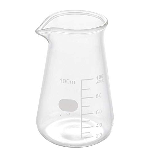 Joyzan Milk Frother Cup, Glass Espresso Steaming Pitcher Coffee Measuring | Small Frothing Creamer Mixing Pitcher Measurement Scales Heat Resistant 100ml Kitchen Restaurant Cappuccino Latte Triple Jug