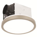 Homewerks 90 CFM Bathroom Exhaust Fan with LED, Brushed Nickel Trim | 1.5 Sones, for Rooms Up to 90 sq ft, Magnetic Trim, Galvanized Steel, EasyAnchor Install, Bathroom Vent Fan with Light - color: 90 CFM Brushed Nickel Round