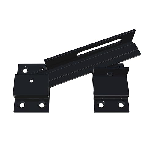 2PCS Flip Gate Latch Lock with Padlock Hole, Aluminum Alloy Adjustable Door Latch Barn Door Lock Fence Door Lock Latch for Outdoor Gate, Barn Door, Shed, Garage, Yard
